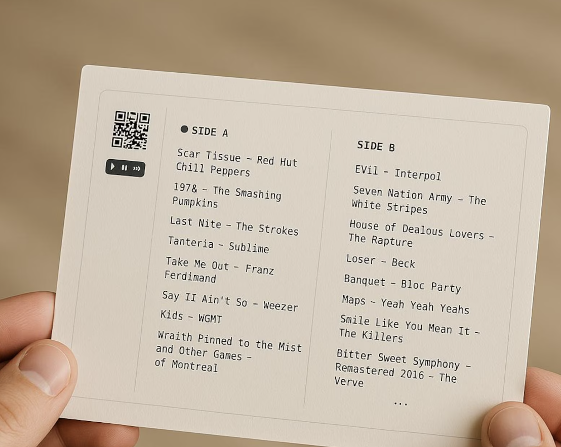 Mixcard Postcard Mixtapes - Best LDR Gift